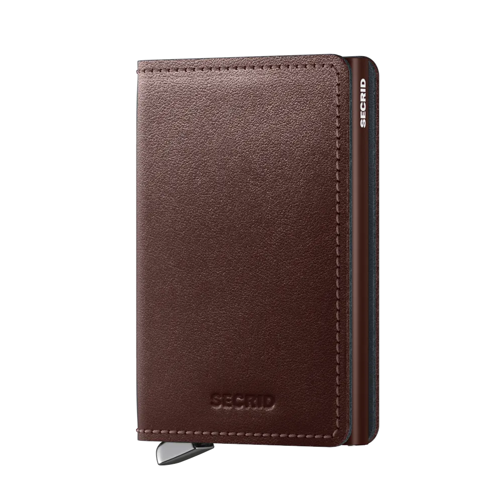 Premium Slimwallet  Dusk Dark Brown RFID Secure