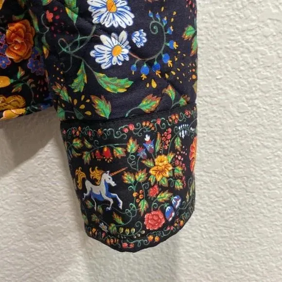 Printed quilted jacket
