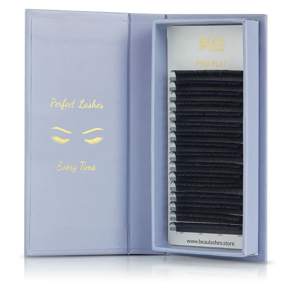 Pro Flat Eyelash Extensions - C Curl