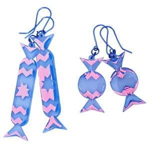 PURPLE GLAM CANDY EARRINGS
