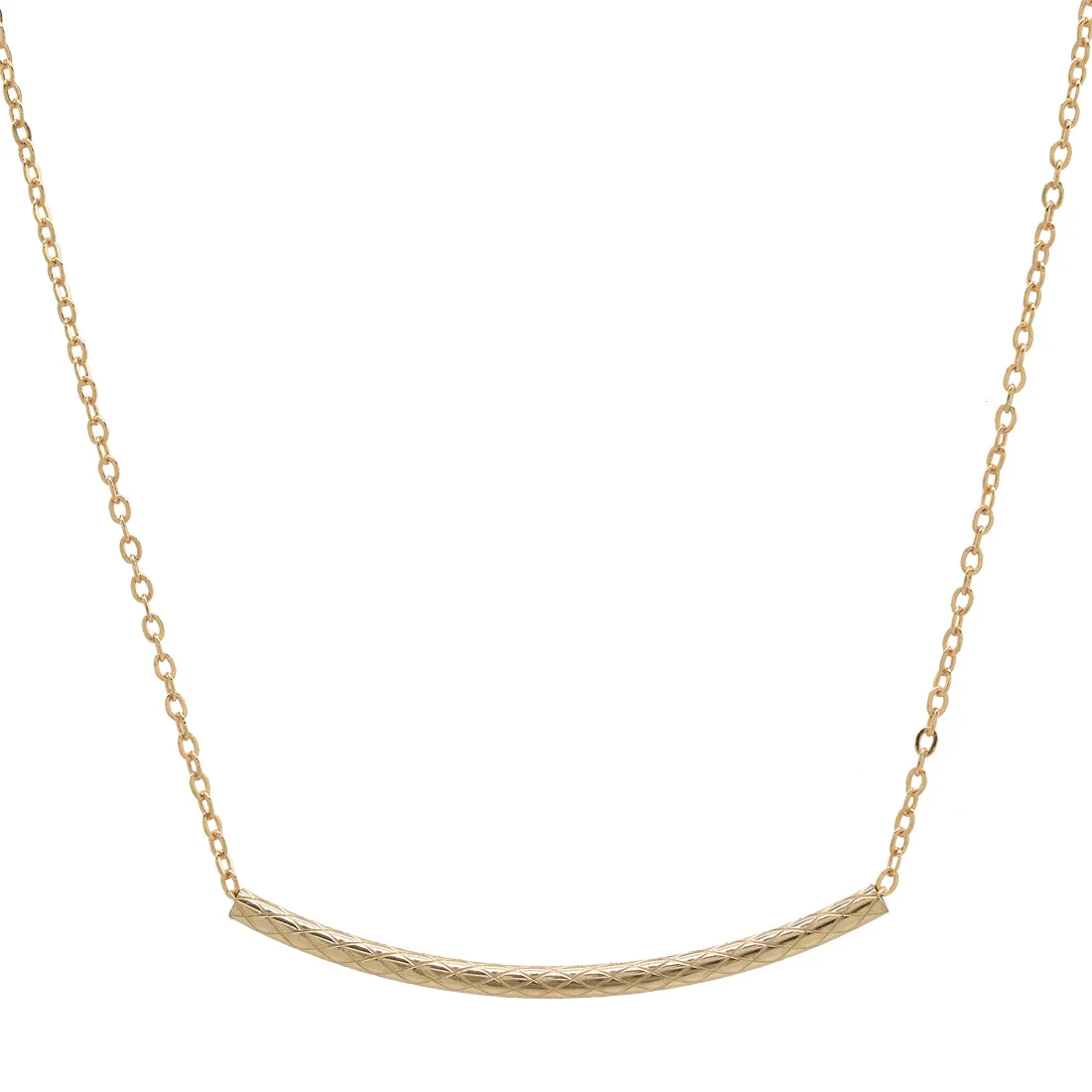 Quilted Design Tube Necklace