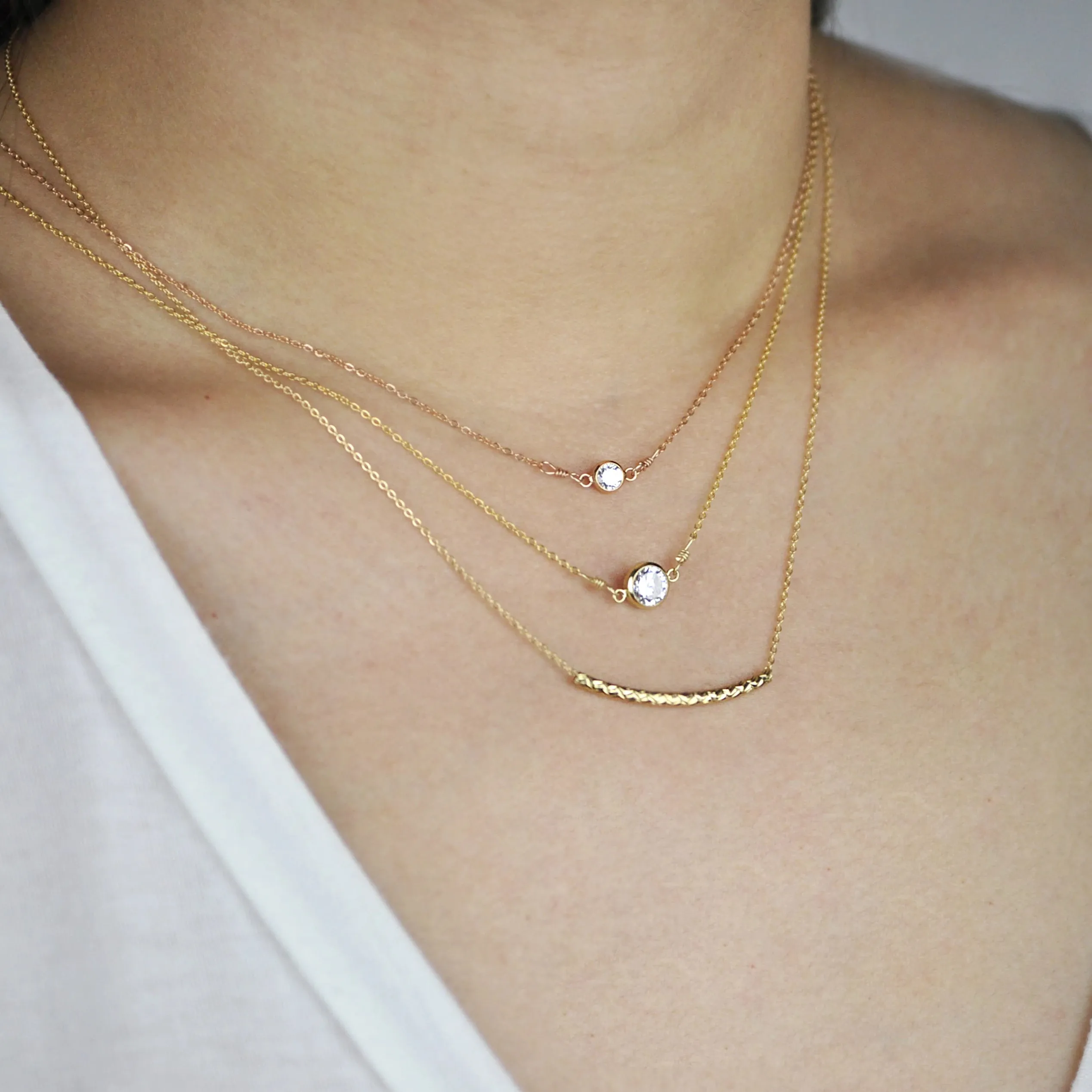 Quilted Design Tube Necklace