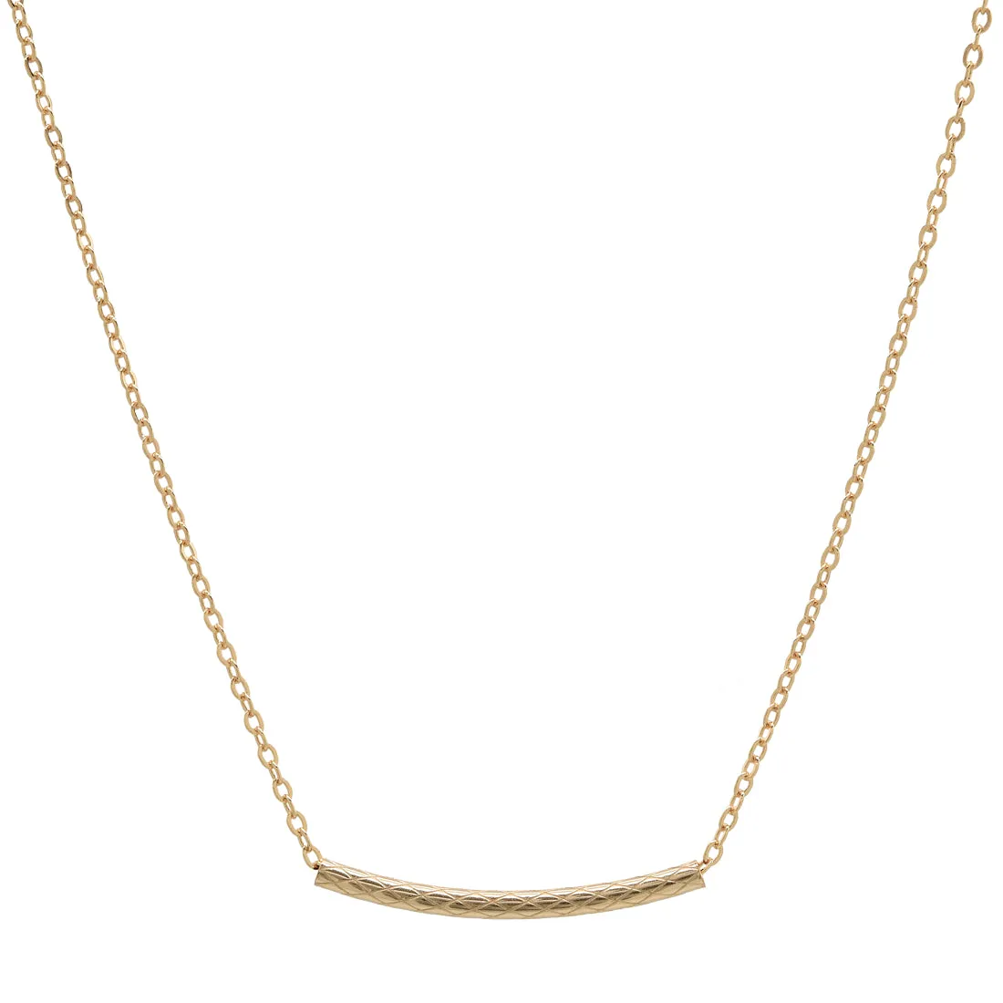 Quilted Design Tube Necklace