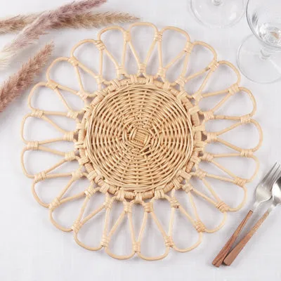 Rattan Placemat - White