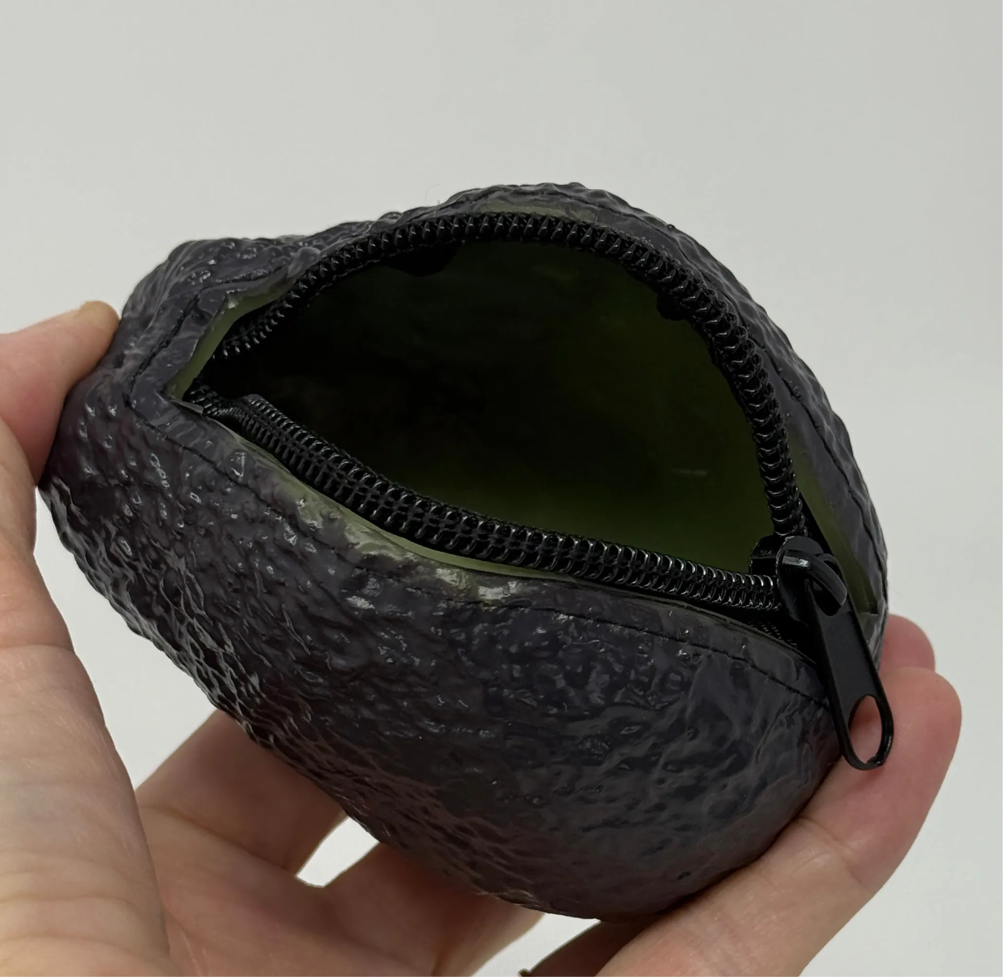 Realistic Avocado Zippered Coin Purse
