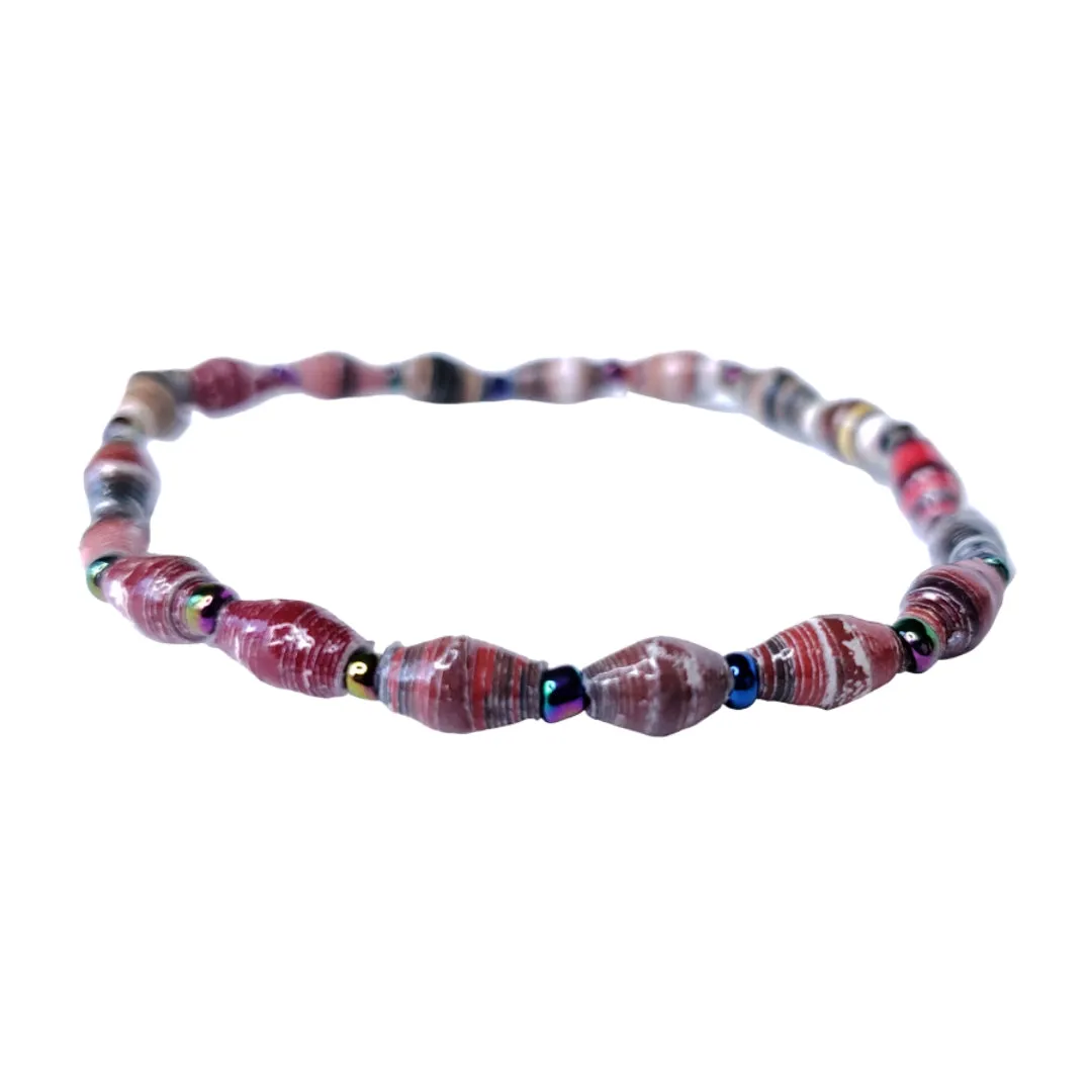 Recycled Paper Bead Bracelet - Secure