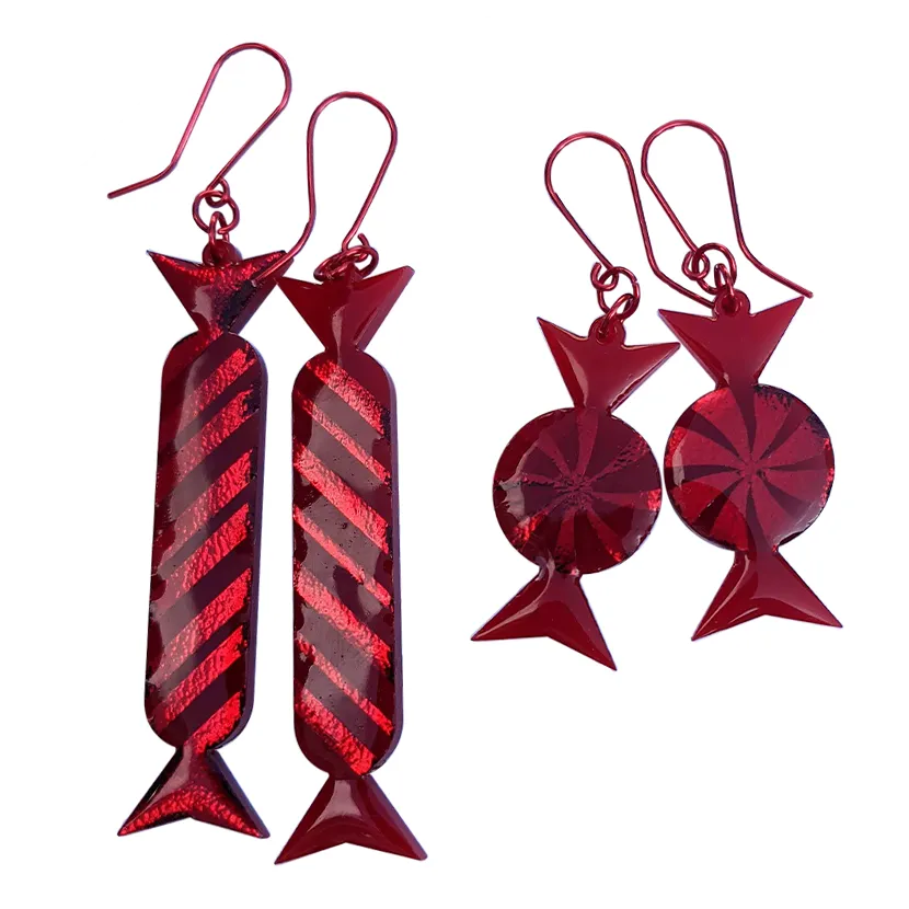 RED GLAM CANDY EARRINGS