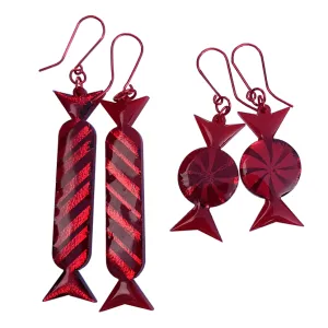 RED GLAM CANDY EARRINGS