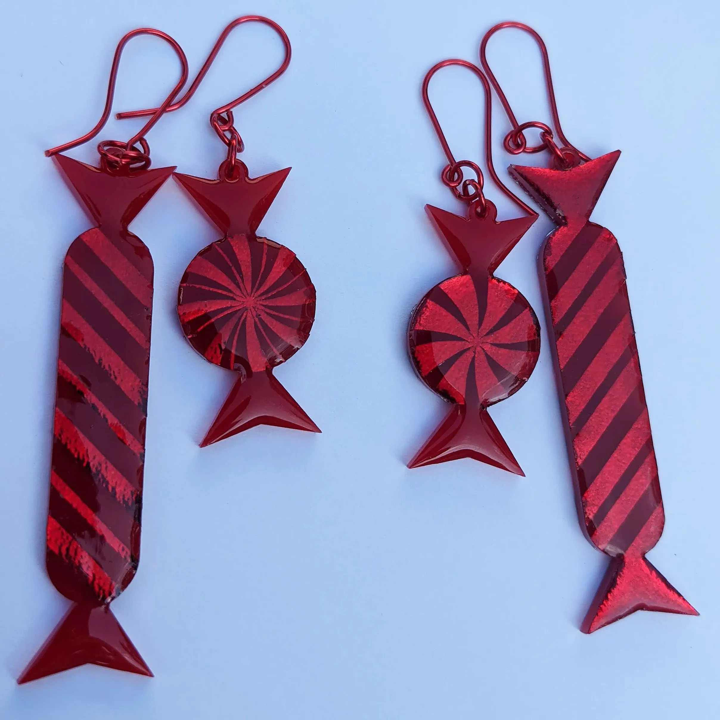 RED GLAM CANDY EARRINGS