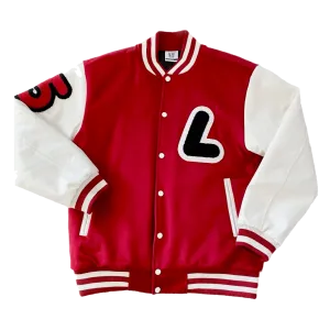 Red Long Lost Varsity Jacket