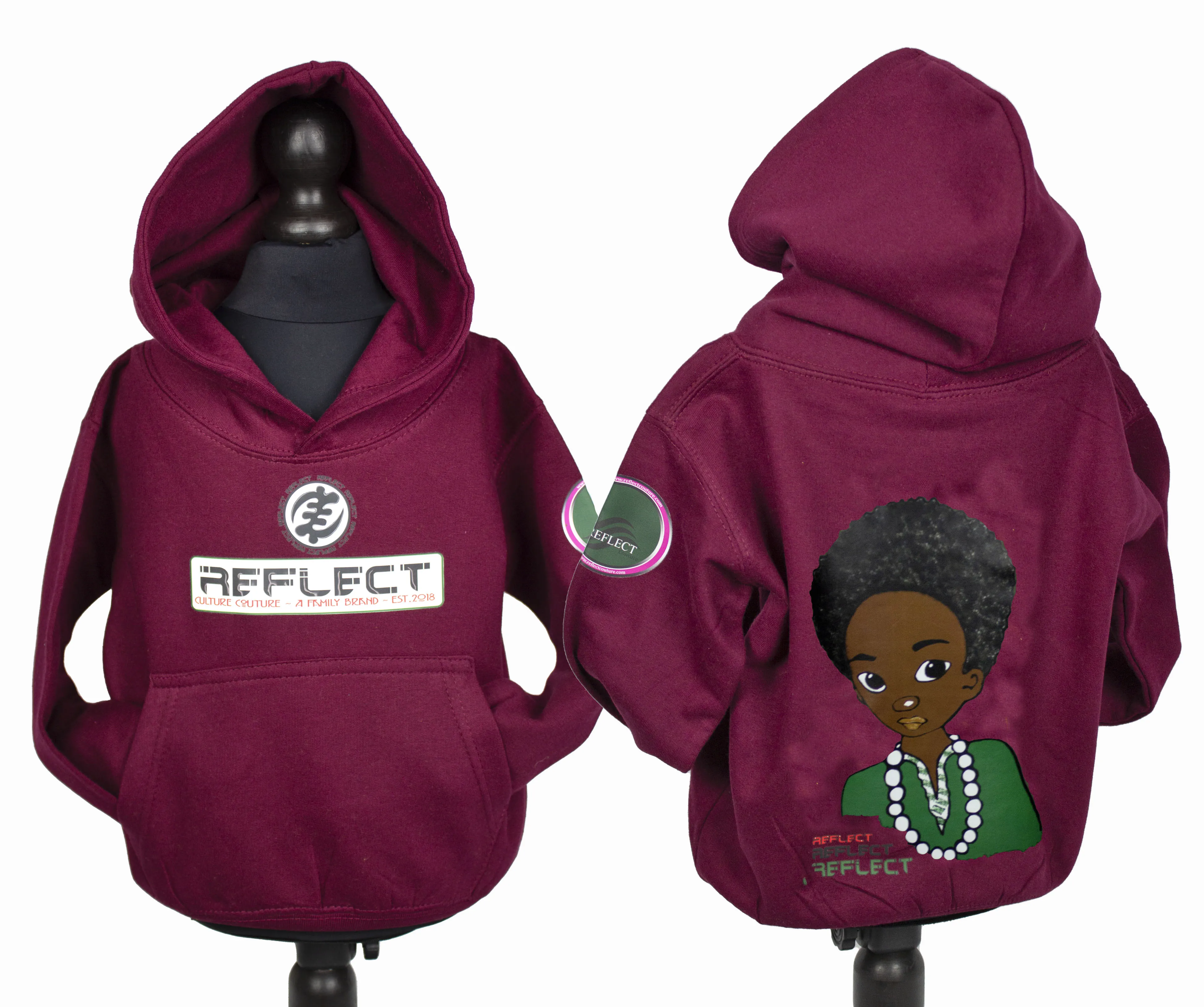 REFLECT Hoodie Boys [BURGUNDY]