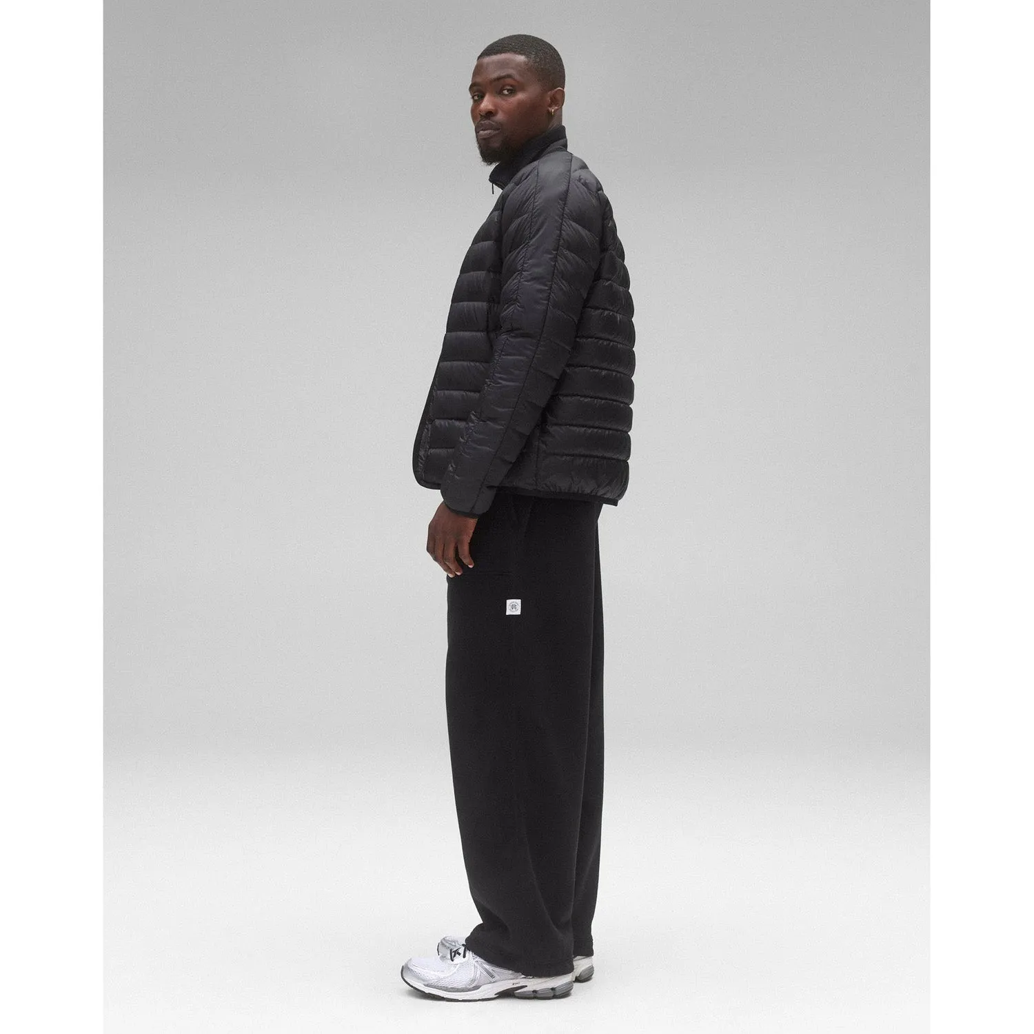 Reigning Champ Men Woven Lightweight Taffeta Road Liner Black