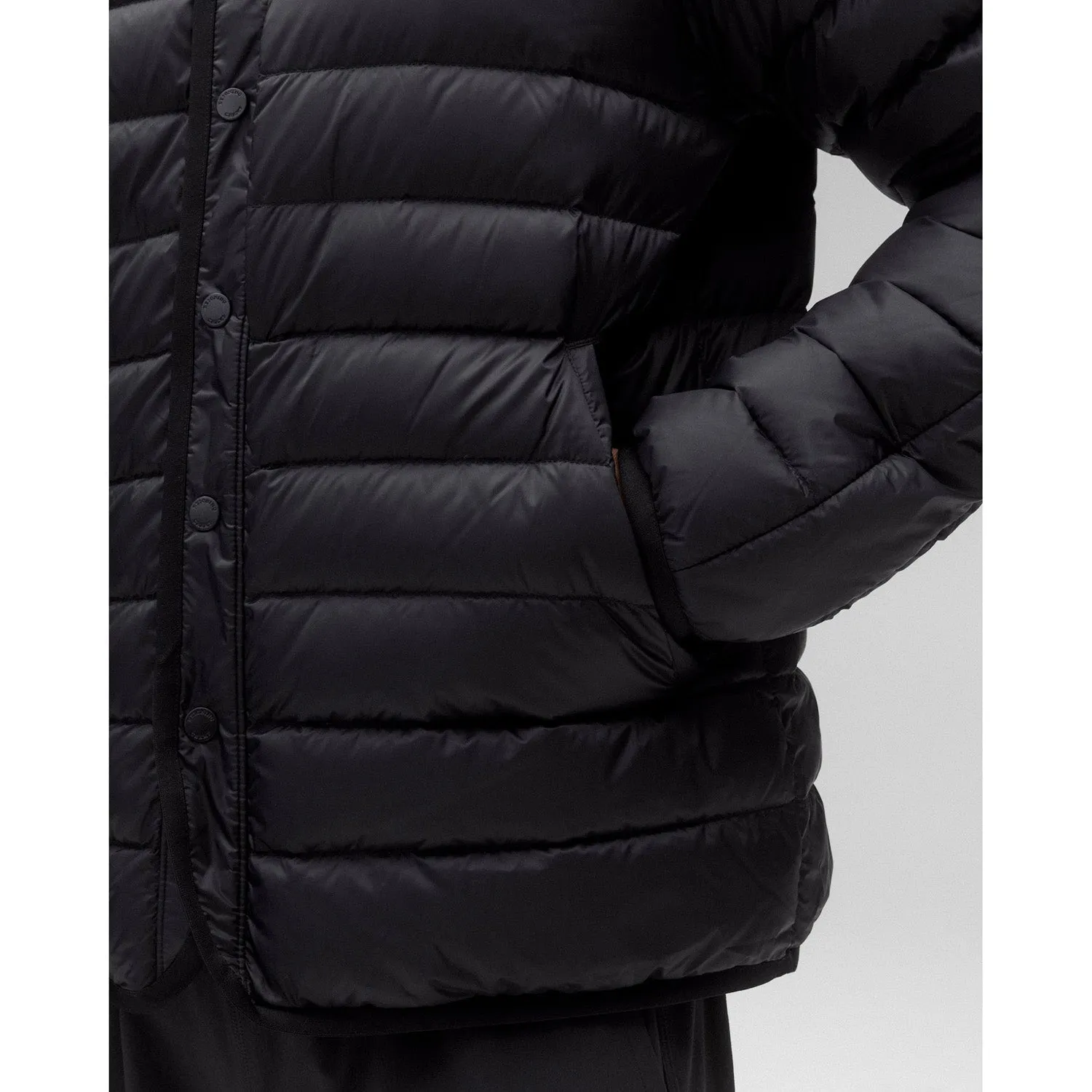 Reigning Champ Men Woven Lightweight Taffeta Road Liner Black