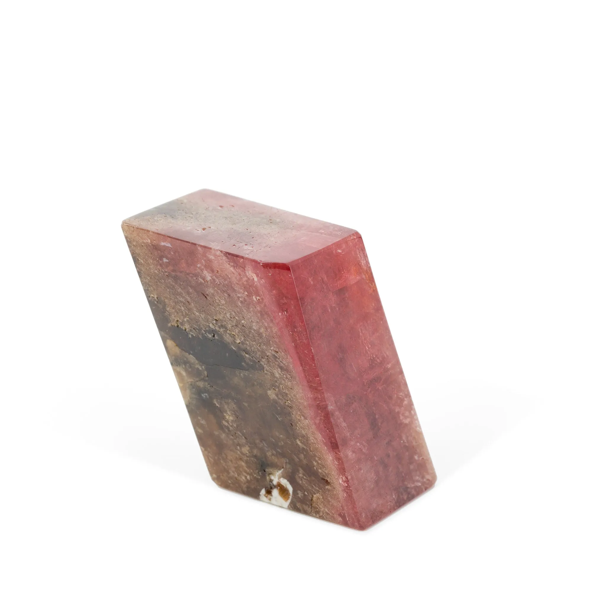 Rhodochrosite with Albite 1.4 inch 72.5 Gram Polished Crystal