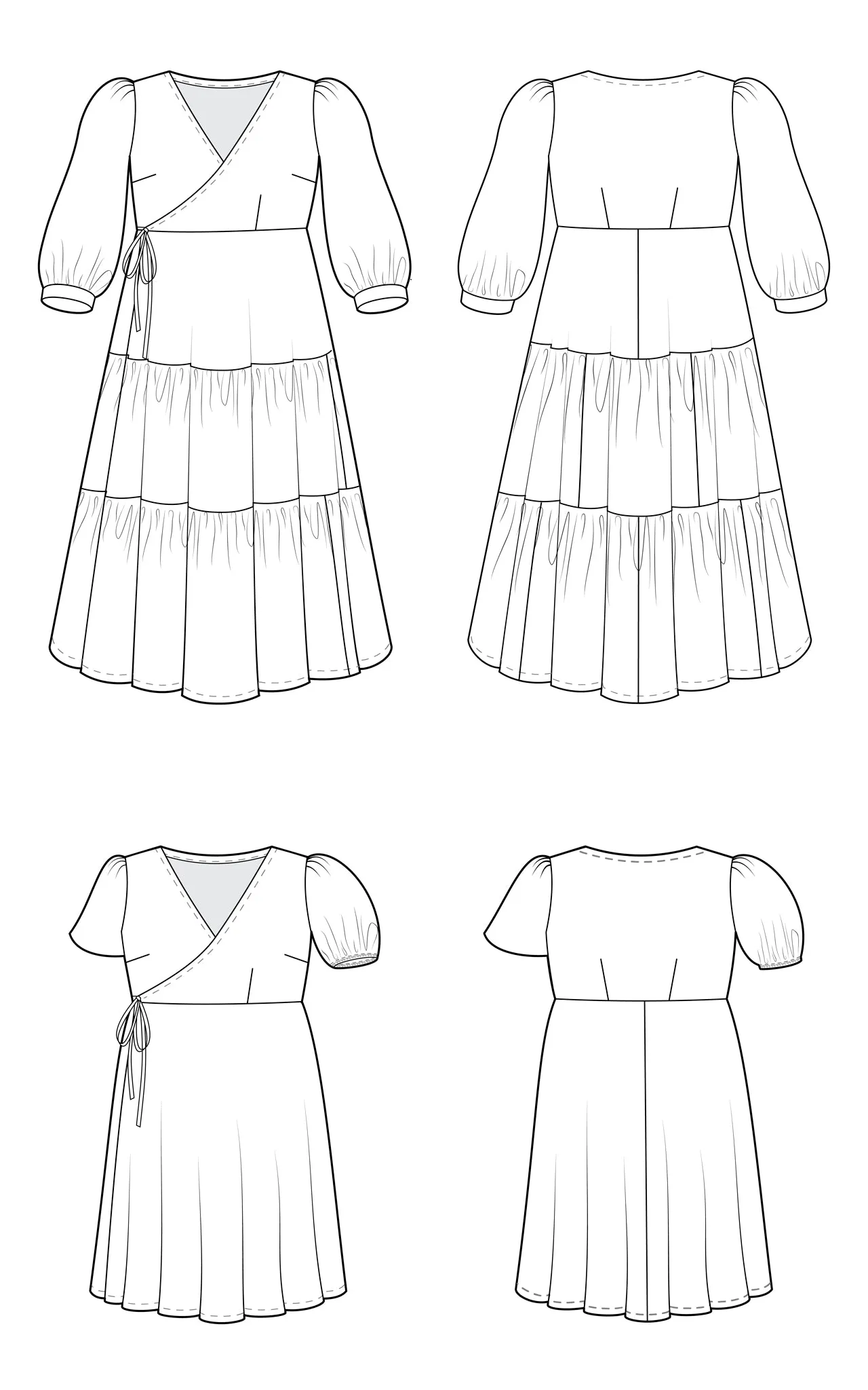 Roseclair Dress 12-32 printed pattern: Wholesale