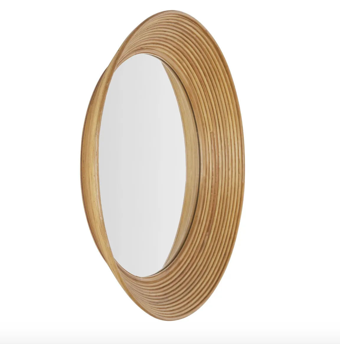 Round Rattan Mirror