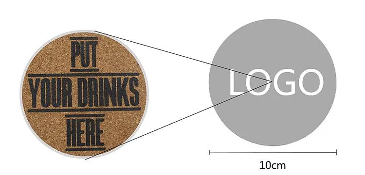 Round Thick Cork Coaster