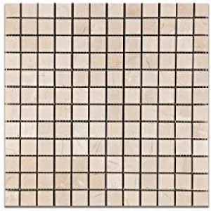 Royal Beige Marble 1 X 1 Polished Mosaic Tile - Box of 5 Sheets