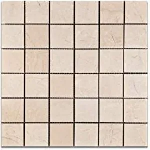 Royal Beige Marble 2 X 2 Polished Mosaic Tile - Box of 5 Sheets