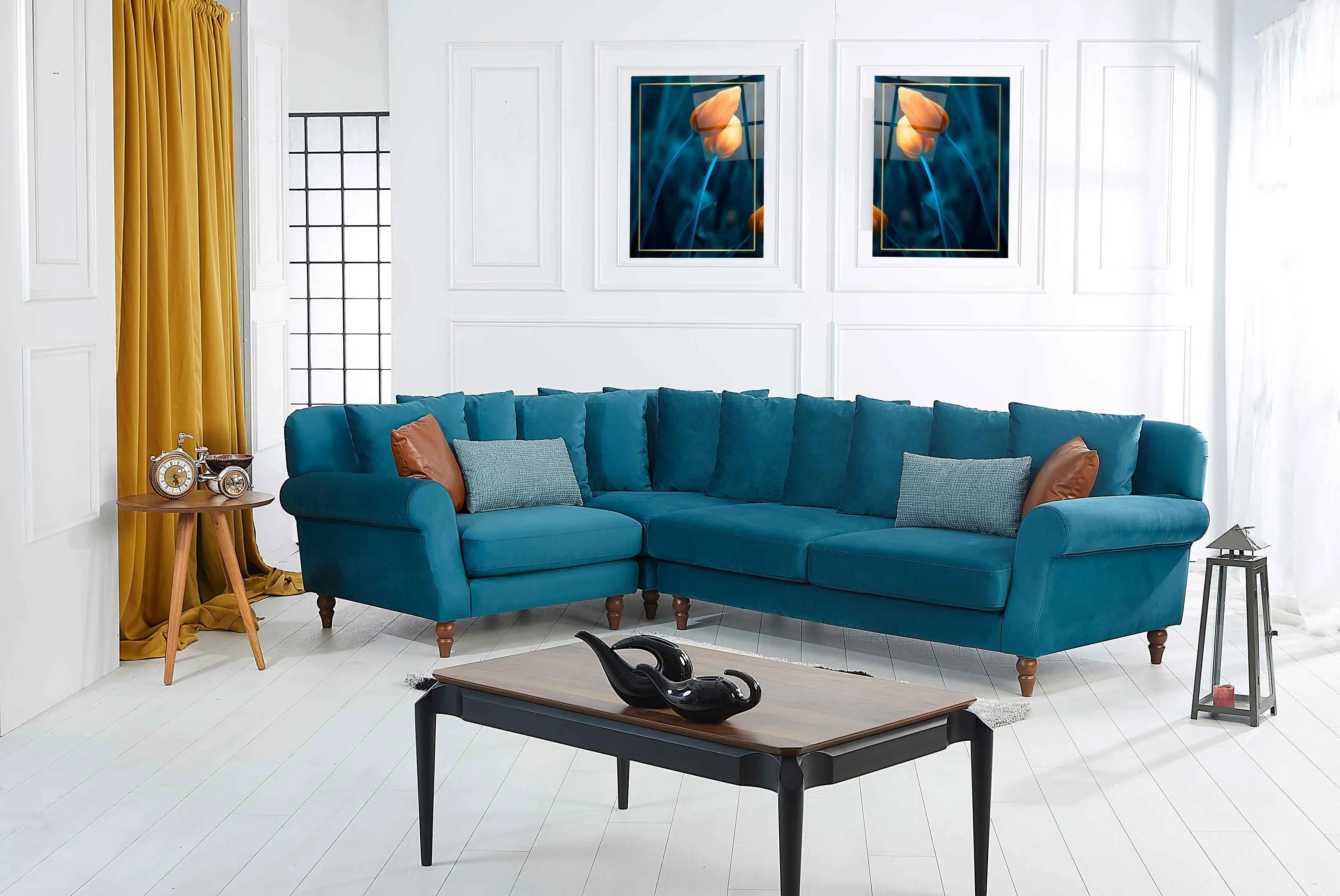 Rubeza Paula 1 Seater/Corner/2 Seater - Ocean Green