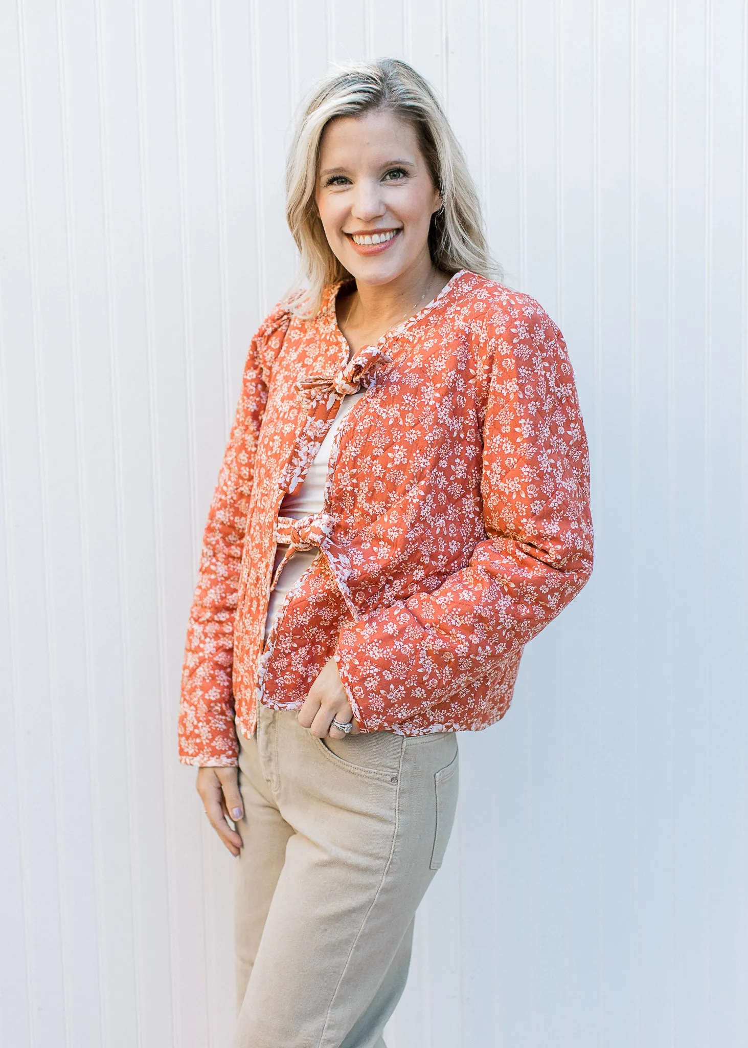 Rust Quilted Jacket