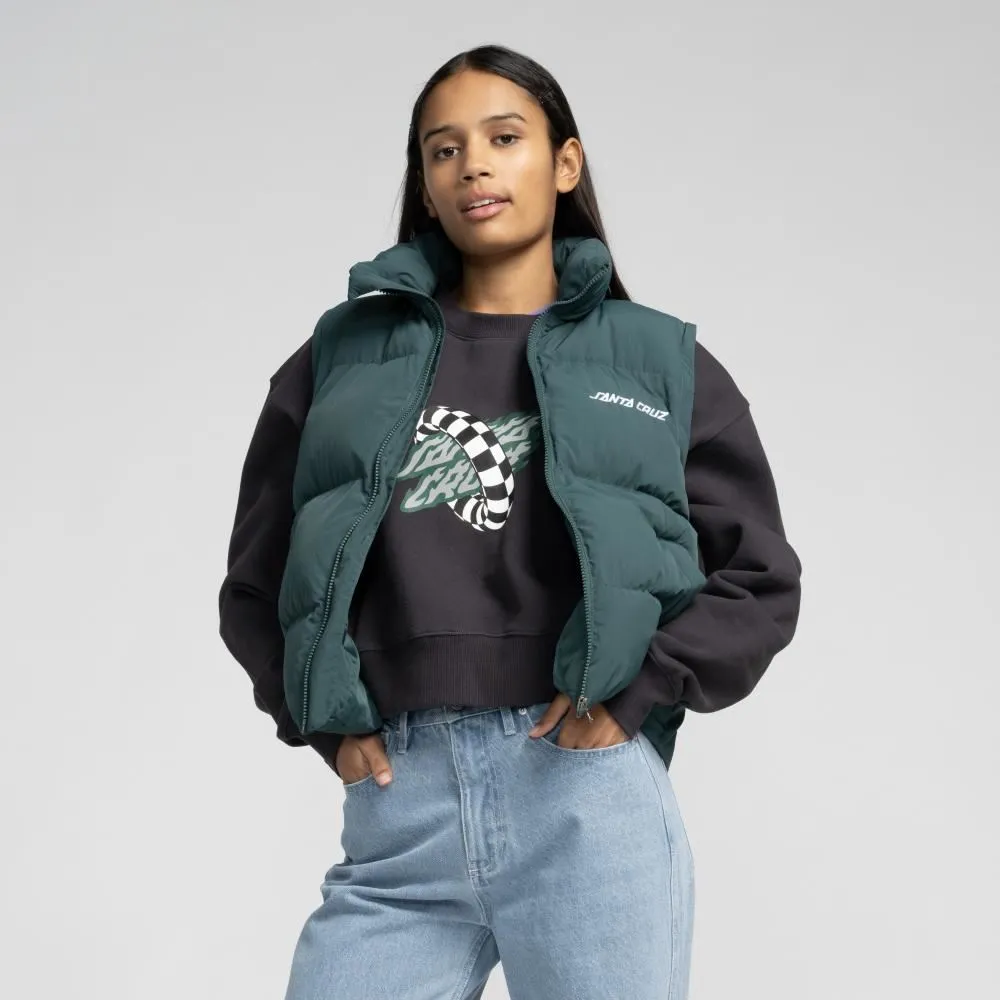 Santa Cruz Womens Jacket Strip 2 in 1 Quilted Jacket - Emerald