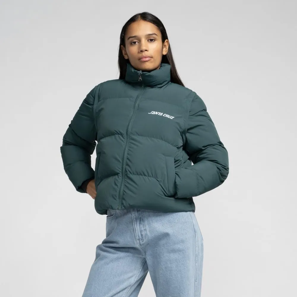 Santa Cruz Womens Jacket Strip 2 in 1 Quilted Jacket - Emerald