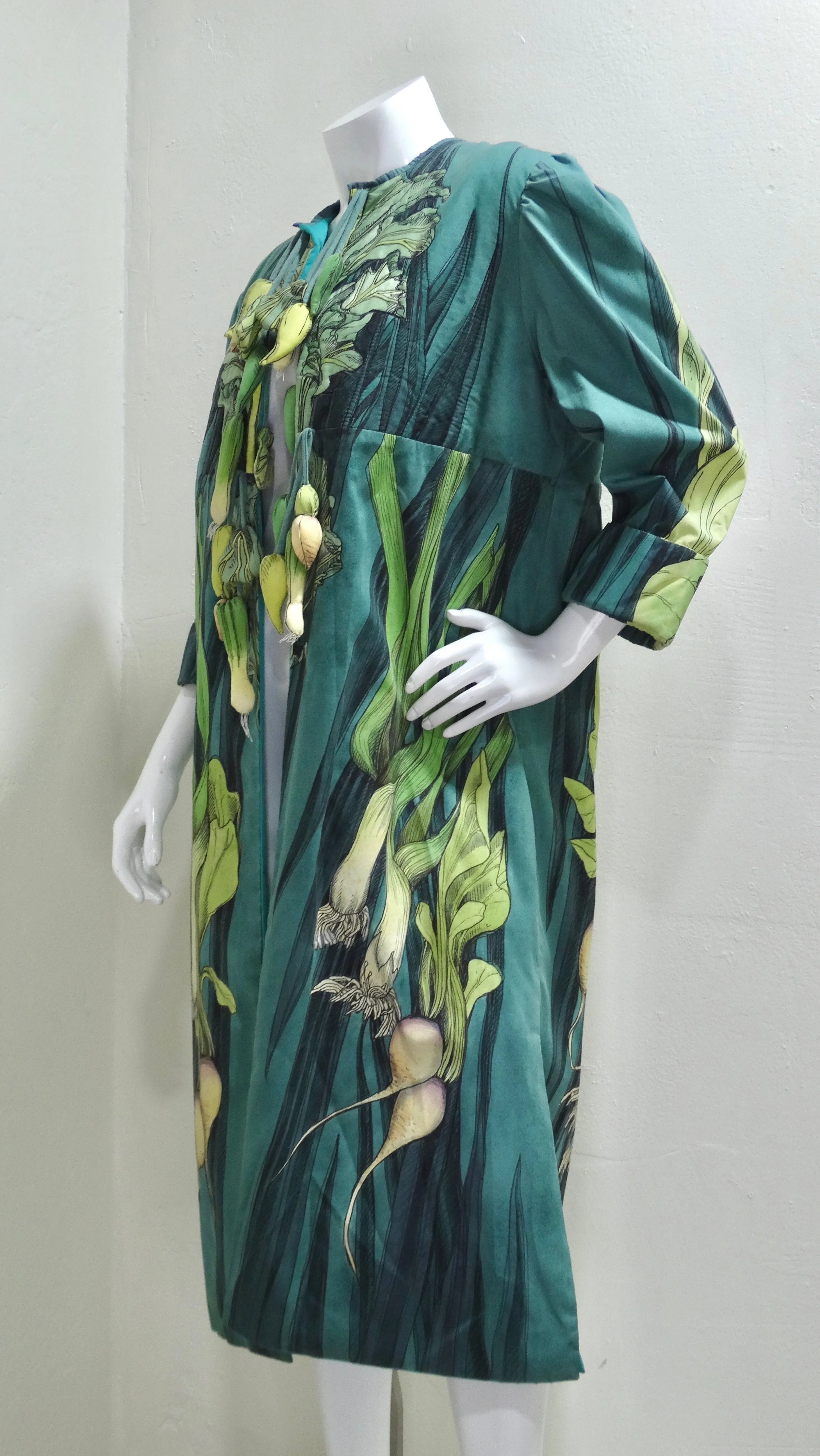 Sara Drower Vegetable Motif Embroidered Duster