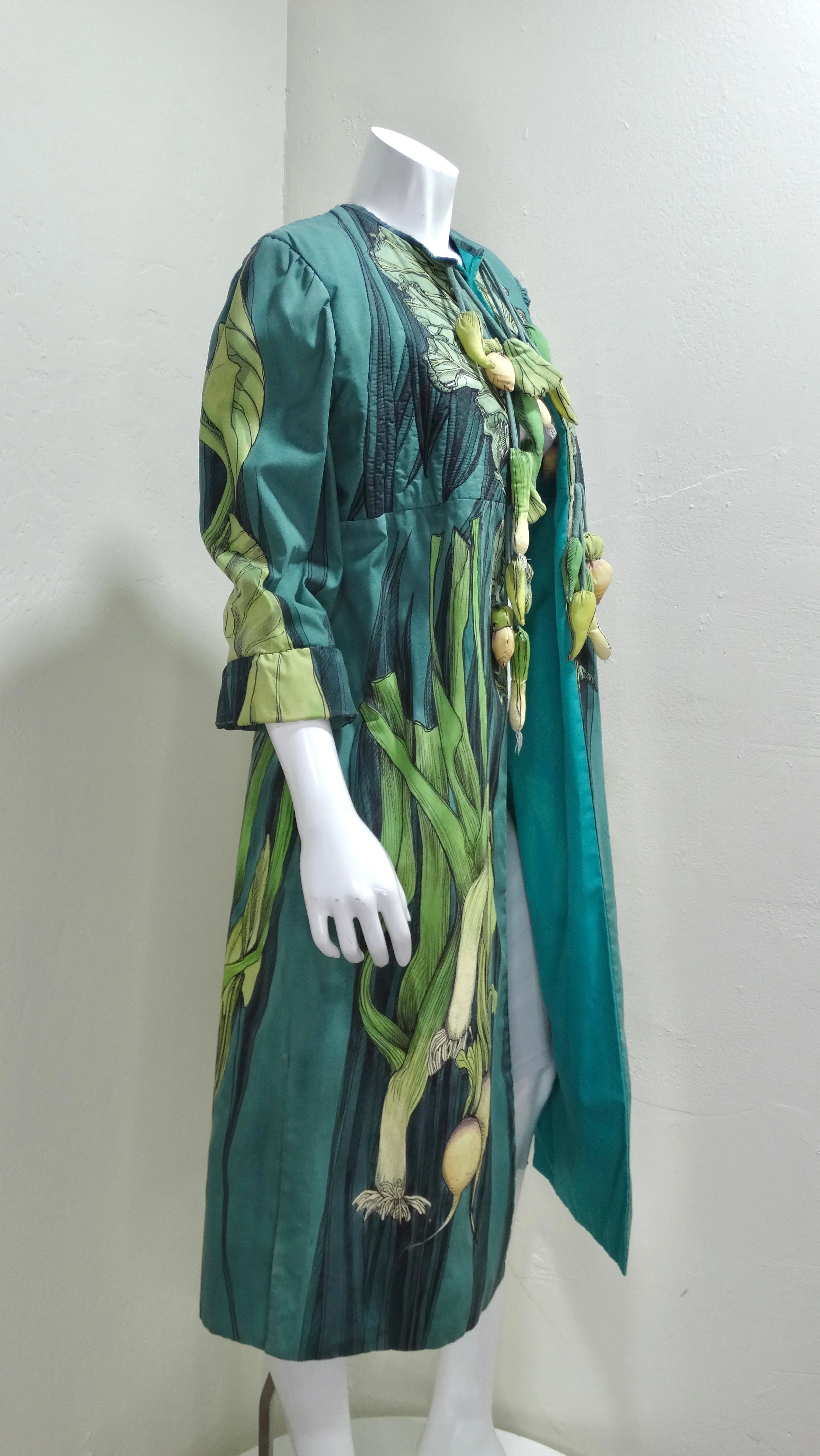 Sara Drower Vegetable Motif Embroidered Duster