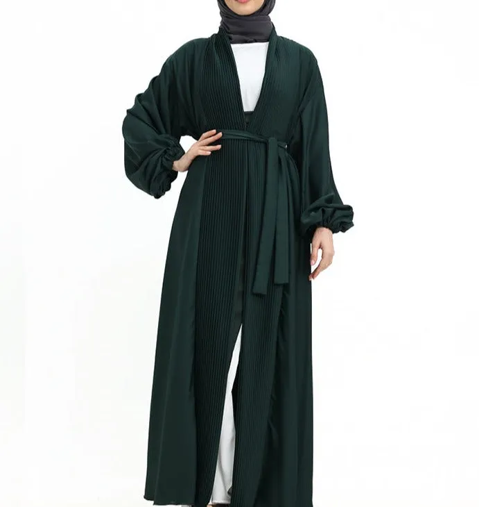 Saree Wrap Kimono - Bottle Green