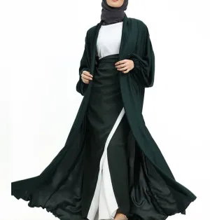 Saree Wrap Kimono - Bottle Green