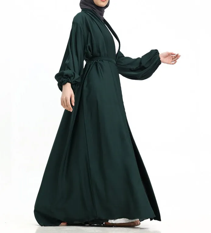 Saree Wrap Kimono - Bottle Green