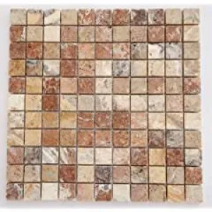 Scabos Travertine 1 X 1 Mosaic Tile, Polished