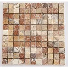 Scabos Travertine 1 X 1 Mosaic Tile, Polished