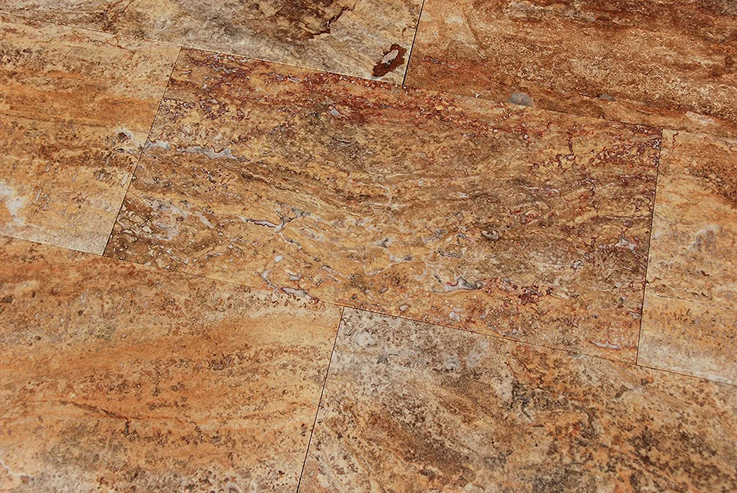 Scabos Travertine Vein Cut 12X24 Filled and Polished Tiles - Premium Quality (LOT of 20 PCS. (40 SQ. FT.))