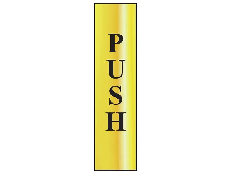 Scan Push Vertical - Polished Brass Effect 50 X 200Mm