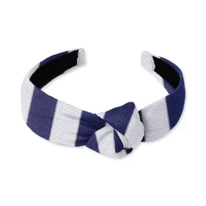 Scholastic Blue/White - Knotted Headband
