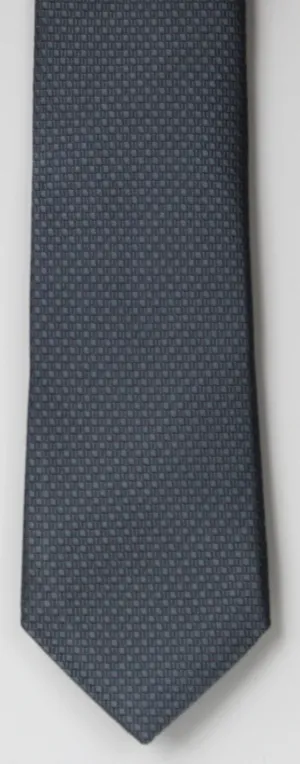 SERICA SILK GREY TEXTURED TIE