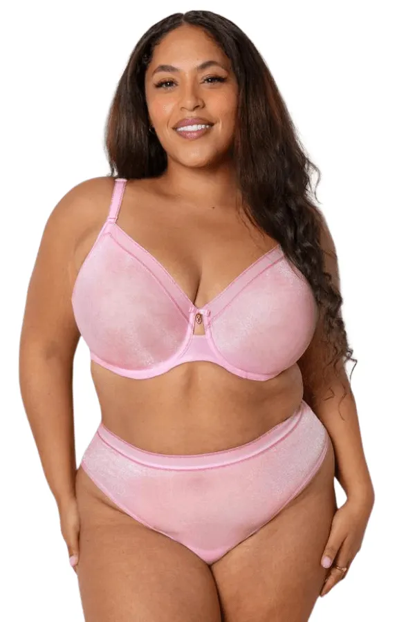 Shimmer High Cut Brief - Pink