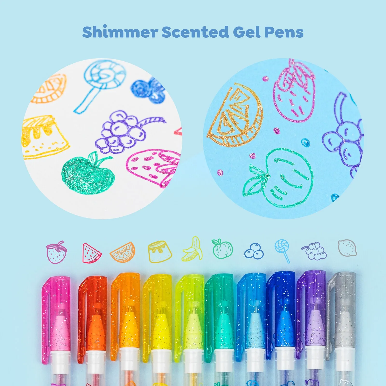Shimmer Scented Gel Pens - 5 