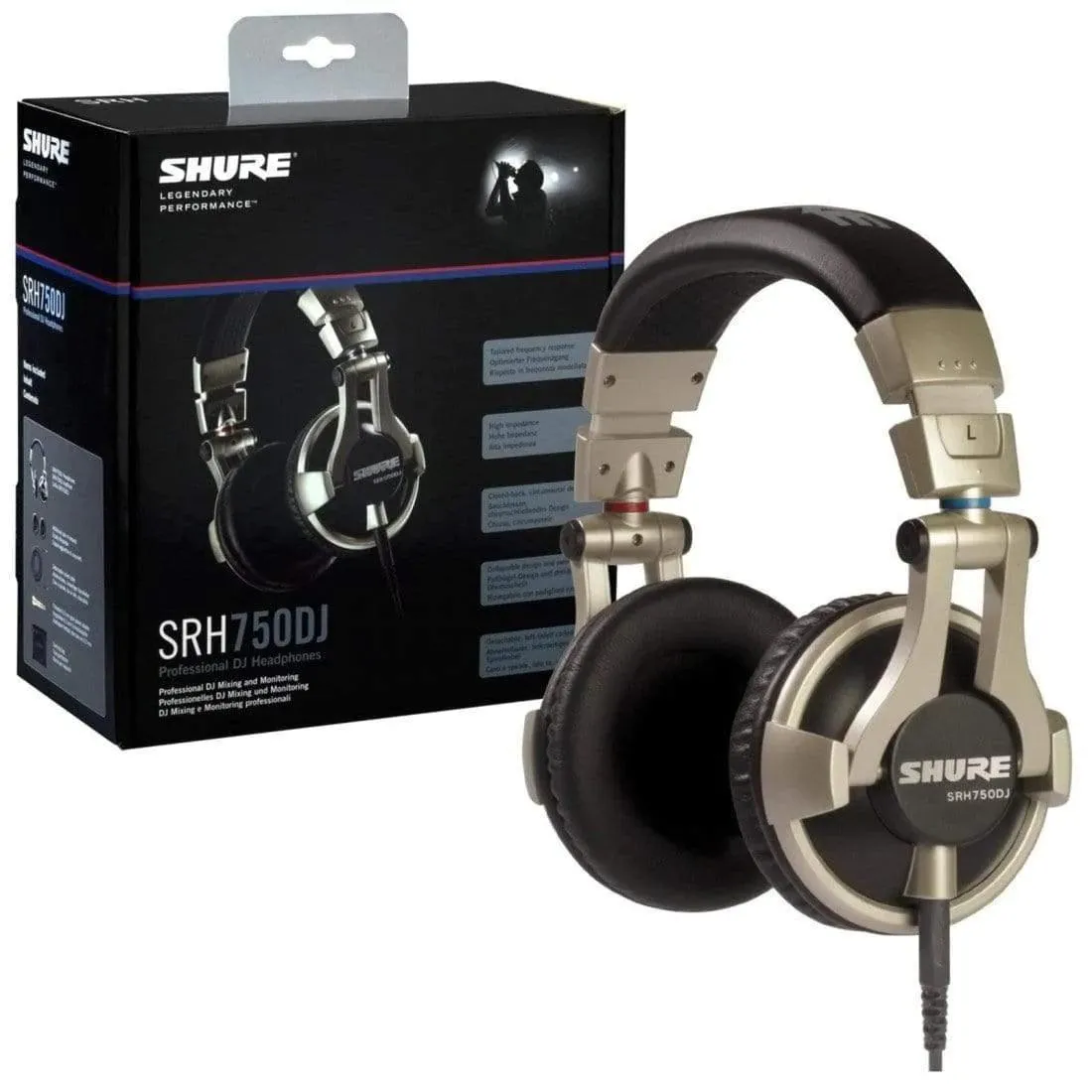 Shure SRH750DJ High Impedance Pro DJ Headphones