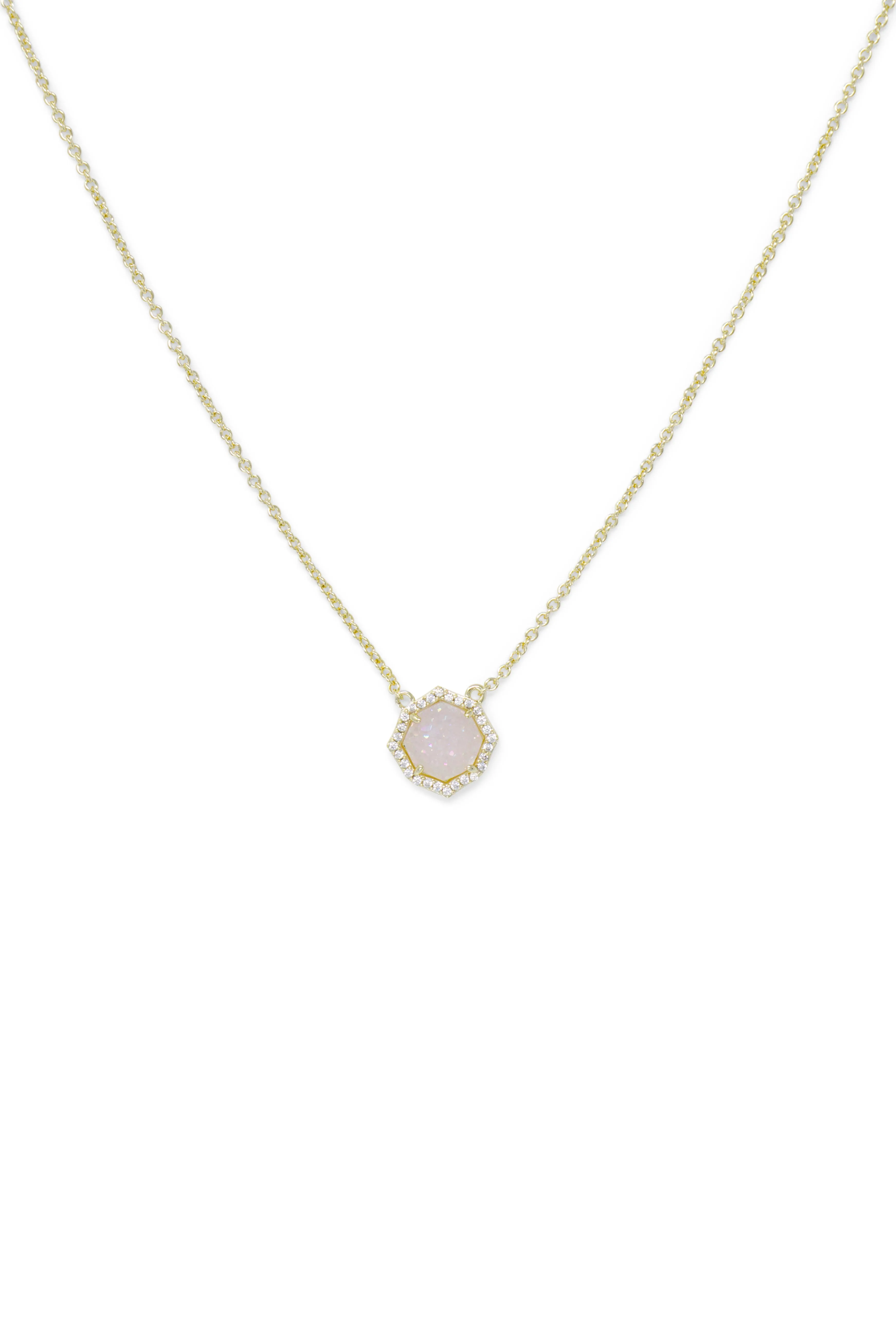 Signature Mini Necklace in Iridescent Druzy