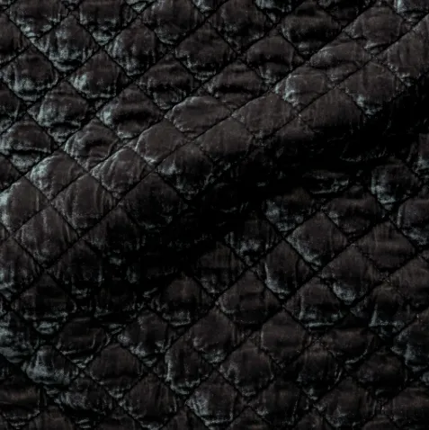 Silk Velvet Quilted Lumbar Pillow