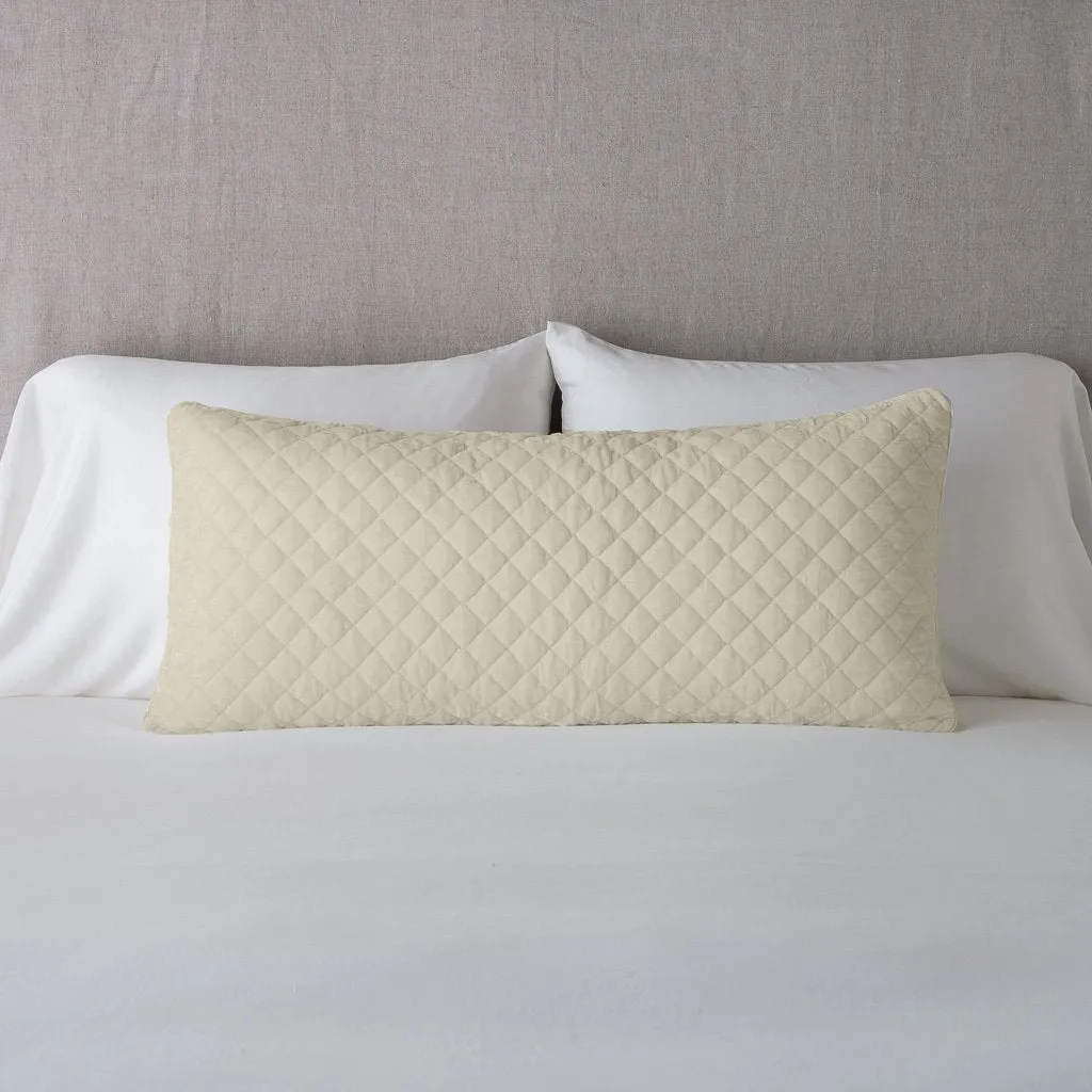 Silk Velvet Quilted Lumbar Pillow