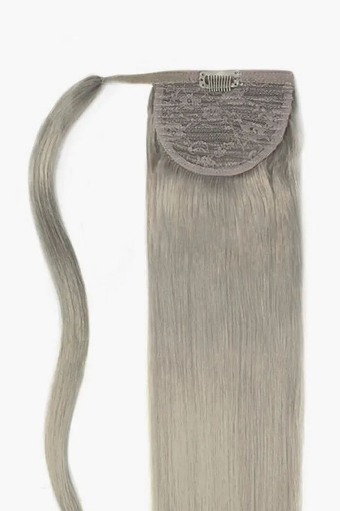 Silver/Grey (#SG) Straight Up Wrap Around Ponytail Extension