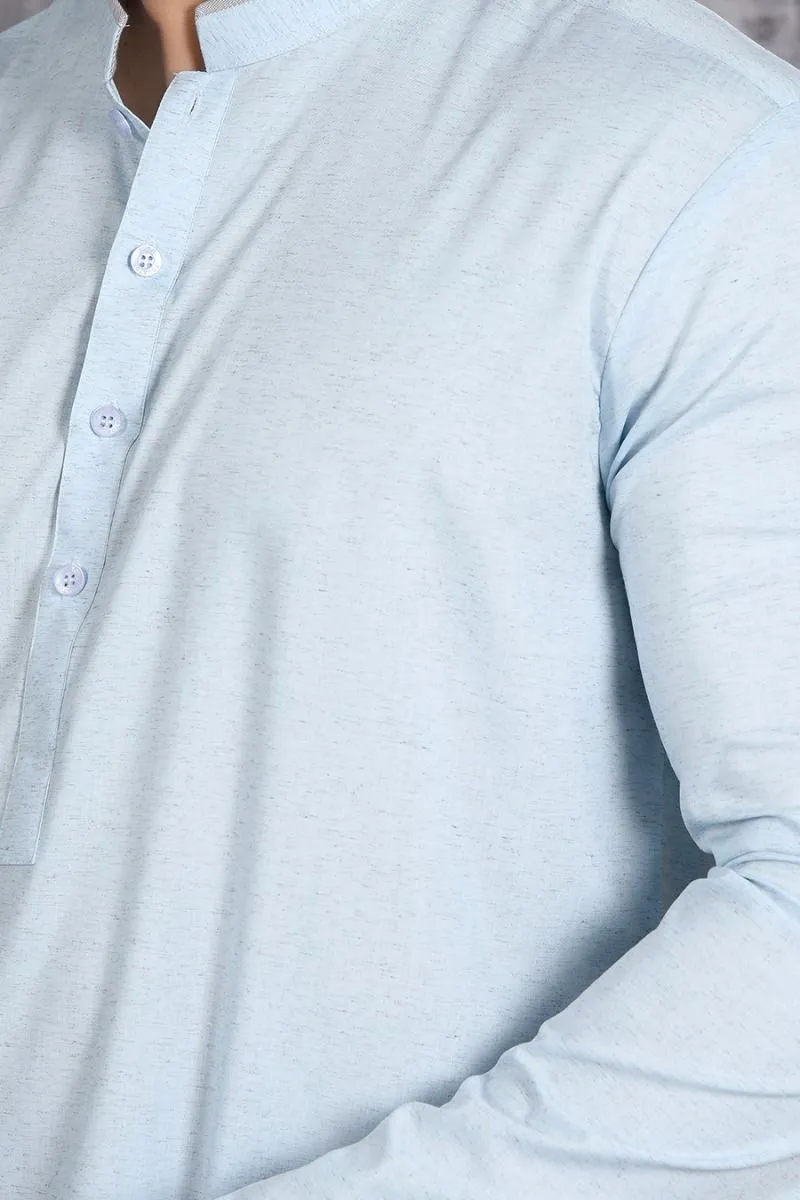 SKY TEXTURED QAFTAN KURTA