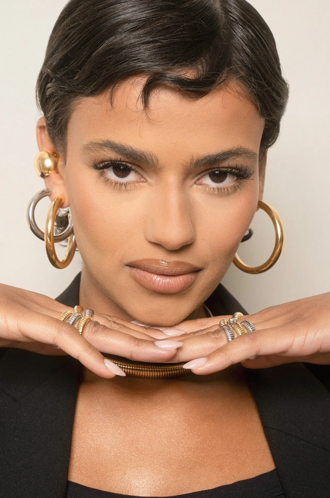 Small Thick Classic Hoops