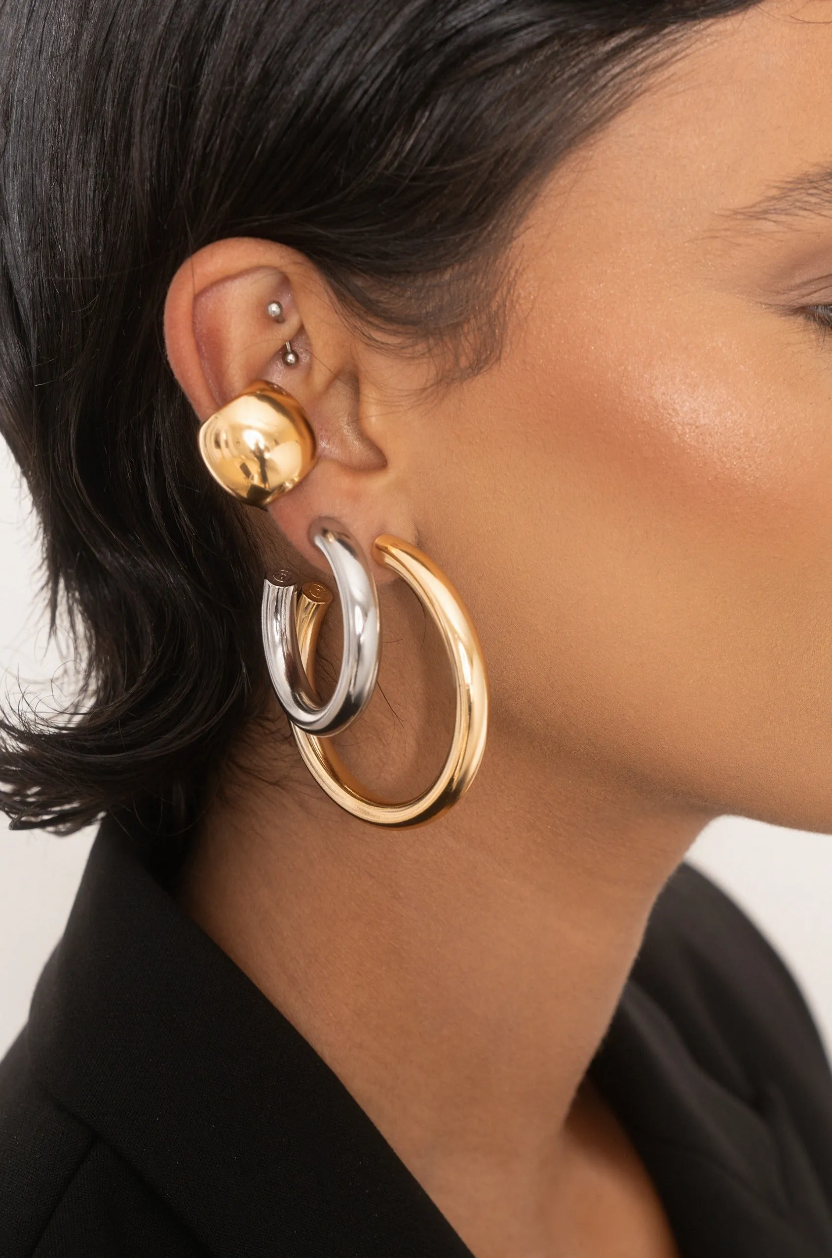 Small Thick Classic Hoops
