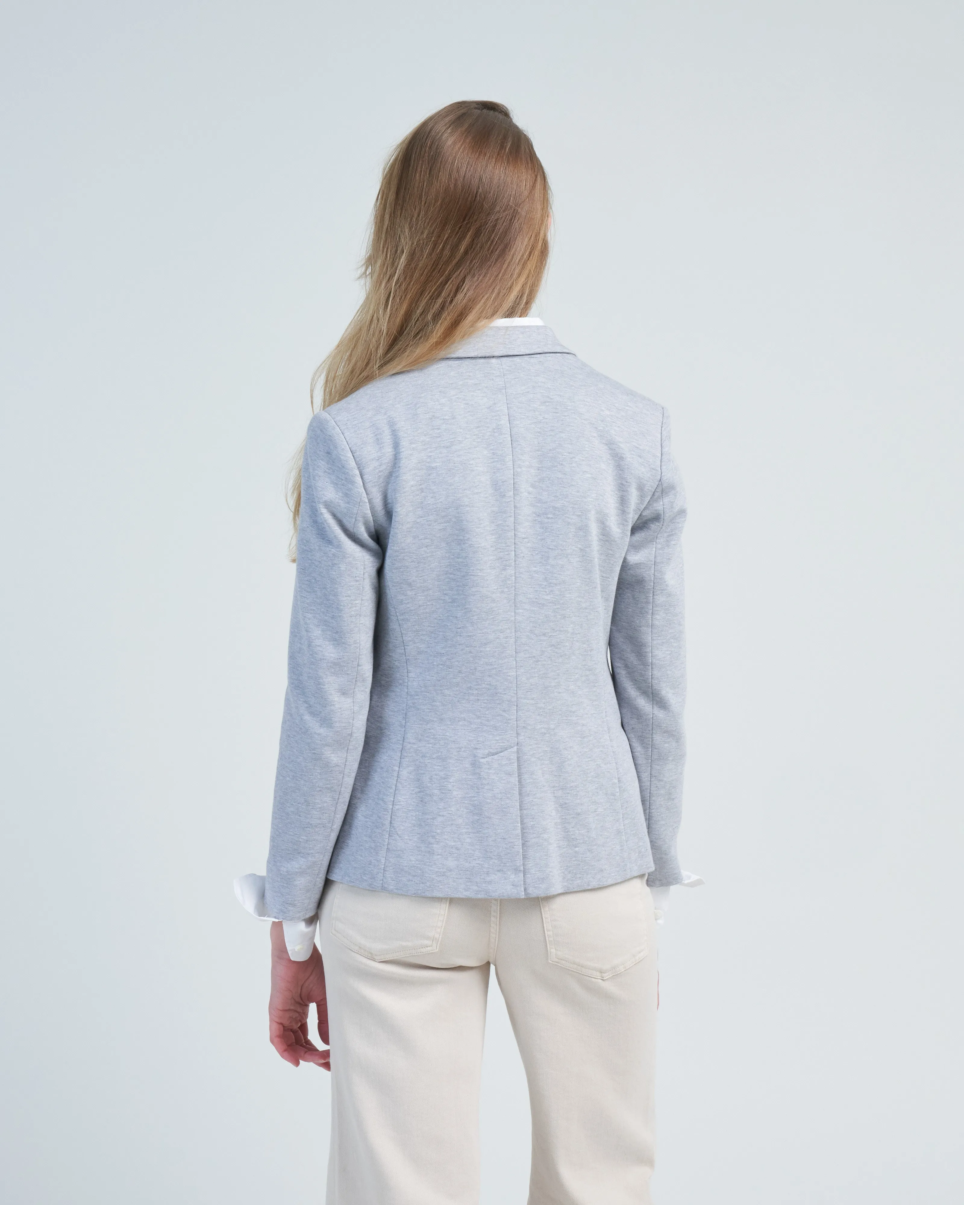 soft double cotton blazer