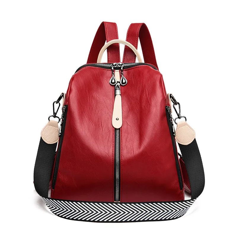 Soft Leather Fashion Backpack for Women
